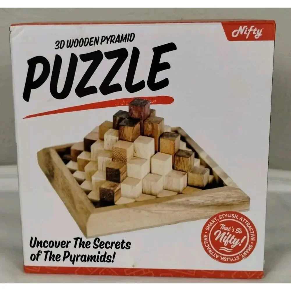 3D Wooden Pyramid Puzzle Nifty 20-Piece 3-Dimensional 6